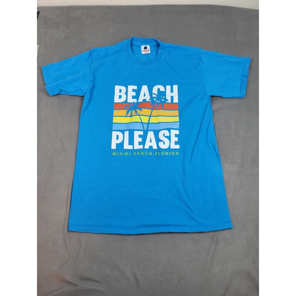 Ice Cream Beach Please‎ Shirt Mens Medium Blue Lightweight Billionaire Boys Club